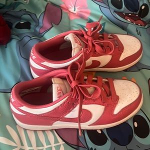 Red and white dunks